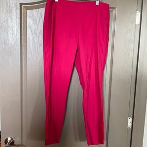 Pink ankle pull on pants